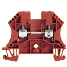 Durchgangs-Reihenklemme Weidmüller WDU Schraubanschluss 4mm² TS35 rot - 1 Stück