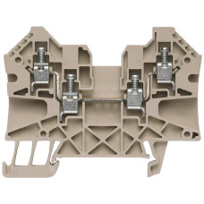 Durchgangs-Reihenklemme Weidmüller WDU /ZZ Schraubanschluss 4mm² TS35 beige - 1 Stück