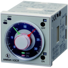 Zeitrelais 8-Pin Rundsockel Frontmass: 48x48mm² Zeitbereich: 0.05s-300h