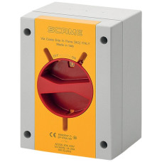 AP-Drehschalter Scame 20A 690V 0/2L Griff rot/gelb 110x150x87mm IP66