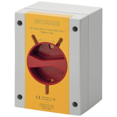 AP-Drehschalter Scame 40A 690V 0/4L Griff rot/gelb 110x150x87mm IP66