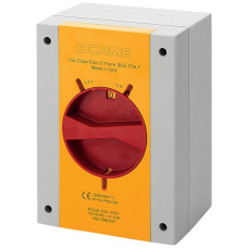 AP-Drehschalter Scame 63A 690V 0/4L Griff rot/gelb 160x220x115mm IP66