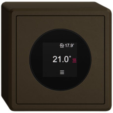 AP-Raumthermostat EDIZIO.liv SNAPFIX 230VAC 2A 4-30°C 74x74mm umbra