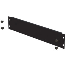 Blindplatte 19" Schnellverschluss 2HE Stahl schwarz