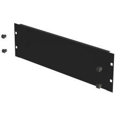 Blindplatte 19" Schnellverschluss 3HE Stahl schwarz