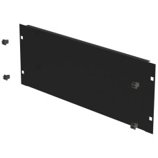 Blindplatte 19" Schnellverschluss 4HE Stahl schwarz