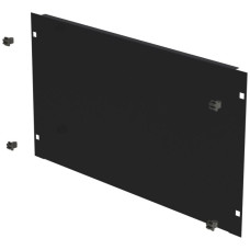 Blindplatte 19" Schnellverschluss 6HE Stahl schwarz