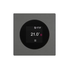 Raumthermostat EDIZIO.liv SNAPFIX 230VAC 2A 4-30°C 60x60mm dunkelgrau