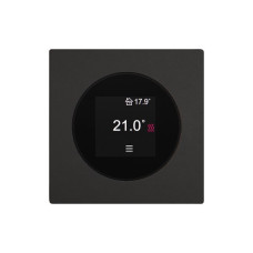 Raumthermostat EDIZIO.liv SNAPFIX 230VAC 2A 4-30°C 60x60mm schwarz