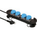 Steckdosenleiste MAX HAURI Construct Line 4xT13 5m 3x1.5mm² IP44 blau/schwarz