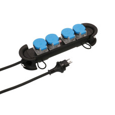 Steckdosenleiste MAX HAURI Construct Line 4xT13 5m 3x1.5mm² IP44 blau/schwarz