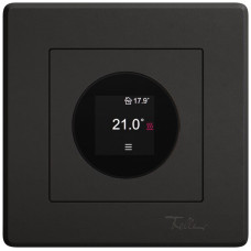 UP-Raumthermostat EDIZIO.liv SNAPFIX 230VAC 2A 4-30°C 96x96mm schwarz