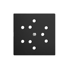 Frontplatte EDIZIOdue 3xT12 schwarz mit Shutter