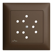 Frontset EDIZIOdue coffee 88x88mm 3xT12/1 mit Shutter