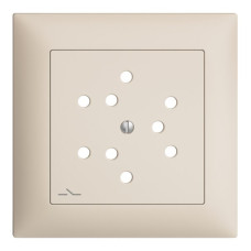 Frontset EDIZIOdue crema 88x88mm 3xT12/1 mit Shutter