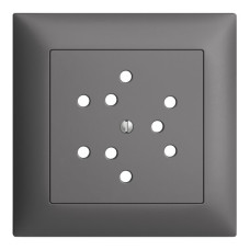 Frontset EDIZIOdue dunkelgrau 88x88mm 3xT12 mit Shutter