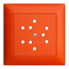 Frontset EDIZIOdue orange 88x88mm 3xT12/1 mit Shutter