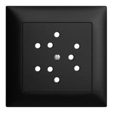 Frontset EDIZIOdue schwarz 88x88mm 3xT12 mit Shutter