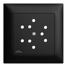 Frontset EDIZIOdue schwarz 88x88mm 3xT12/1 mit Shutter