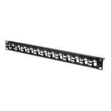 Modulares Verteilerfeld leer 24-port abgestuft schwarz