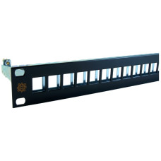 Panel ITplus 19'' 1HE leer für 24 Module schwarz