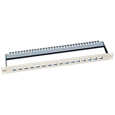 Panel Kat.6 1HE 16F.leer weiss