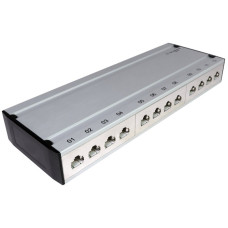 Patch box mini 12xRJ45 Kat.6 STP aluminium-grau geschirmt