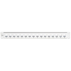 Patchpanel 19" Hager HMS 1HE Stahl vernickelt 16 Keystone-Module Patchpanel 19" Hager HMS 1HE Stahl vernickelt 16 Keystone-Module