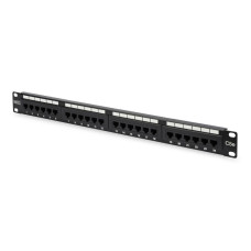 Patchpanel 19" Zoll Kat. 5e 24-Port 1HE ungeschirmt schwarz