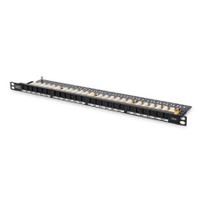 Patchpanel 19" Zoll Kat. 6 24-Port 0.5HE ungeschirmt schwarz