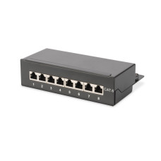 Patchpanel Desktop Kat. 6 8-Port 1HE geschirmt schwarz