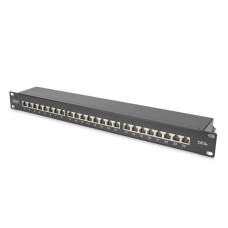 Patchpanel Digitus 19" Kat. 6A Klasse EA 24 Port 1HE geschirmt schwarz