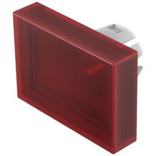Druckhaube EAO61 15x22mm flach transparent rot