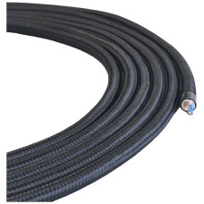 Textilkabel Elektrogros TDLR H03VV-F 2x0.75mm² LN schwarz 50m - Preis pro Meter
