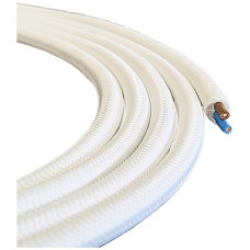 Textilkabel Elektrogros TDLR H03VV-F 2x0.75mm² LN weiss 50m - Preis pro Meter