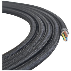 Textilkabel Elektrogros TDLR H03VV-F 3x0.75mm² LNPE schwarz 50m - Preis pro Meter