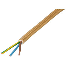 Textilkabel MH WIRE Polyester Kupfer blank Kl.5 3x1mm² 5m Gold - 1 Rolle