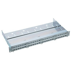 Rangierfeld 19" HD 1HE grau 48xLC-Duplex/MPO leer