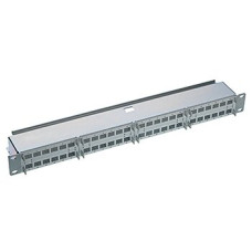 Rangierfeld 19" HD 1HE grau 48xLC-Duplex/MPO leer