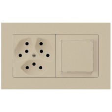 UP-Kombination kallysto.pro Gr.I-I horizontal 3xTyp 13+Schalter S3 beige KMP