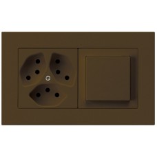 UP-Kombination kallysto.pro Gr.I-I horizontal 3xTyp 13+Schalter S3 braun KMP