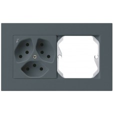 UP-Kombination kallysto.pro Gr.I-I horizontal 3xTyp 13S+leer anthrazit KMP
