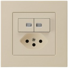 UP-Leuchtkombination 1/3+3/1P+Typ 13 kallysto.pro beige 2 Linsen mit Kinderschutz KMP K