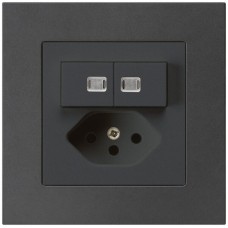 UP-Leuchtkombination 1/3+3/1P+Typ 13 schwarz kallysto.pro 2 Linsen mit Kinderschutz KMP K