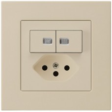 UP-Leuchtkombination 3/1P+A-R+Typ 13 kallysto.pro beige 2 Linsen mit Kinderschutz KMP K