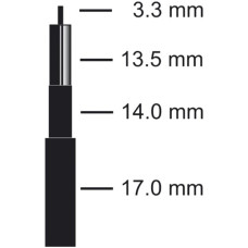 Koaxialkabel Bambus 3dB WISI MX03 50MHz 1.4dB/860MHz 5.9dB