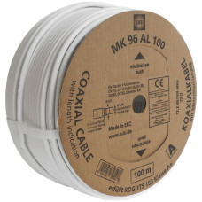 Koaxialkabel WISI 75Ohm MK96AL LSZH A++ 1GHz/19.4dB Blister=100m weiss Dca s1 d2 a1