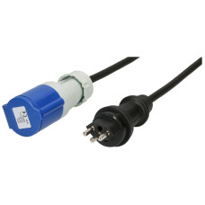 Verlängerung MH CEE16A/T23 blau H07RN-F3G1.5mm² GDV 1.5m IP44/IP55 schwarz