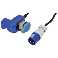 Verlängerungskabel MH EXTEND Gummi 16A 250V CEE-Stecker/Kupplung+T23 15m schwarz - 1 Stück