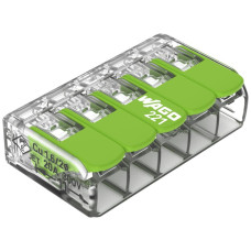 Dosenklemme WAGO 221-425 mit Hebel in Box 25x5L 0.2-4mm² 32A 450V grün - 25 Stück